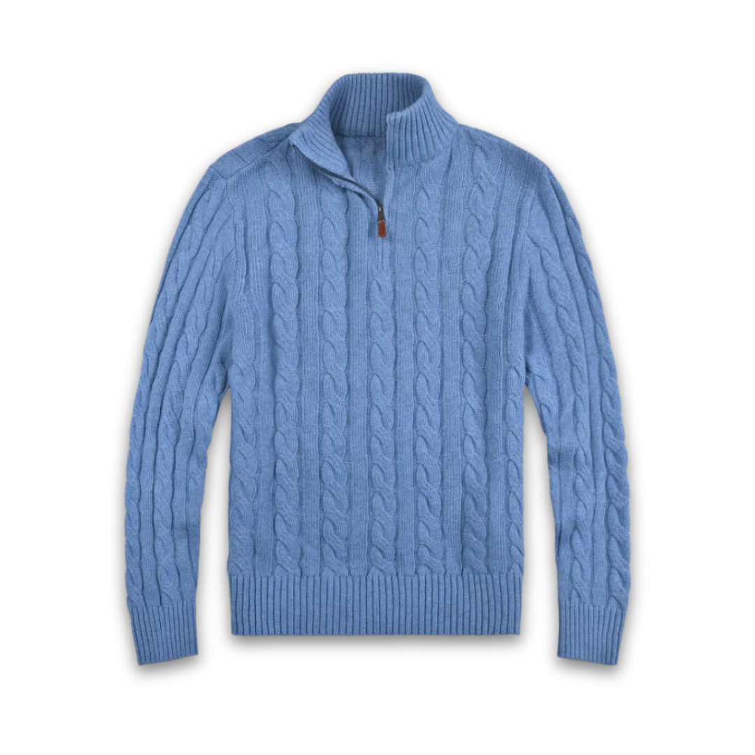 Herrenpullover mit halbem Reißverschluss | Ideal für Herbst/Winter