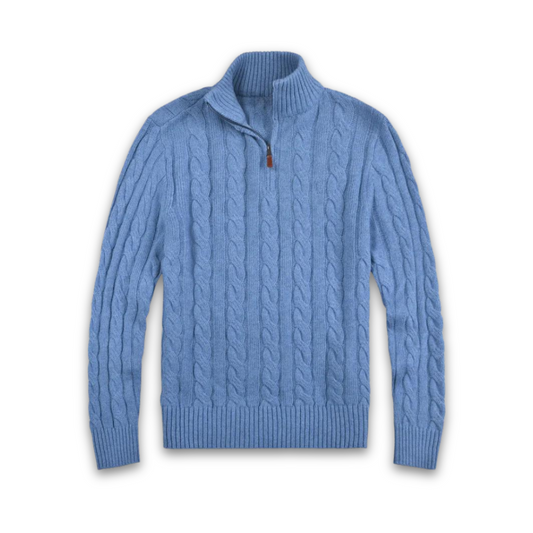 Herrenpullover mit halbem Reißverschluss | Ideal für Herbst/Winter