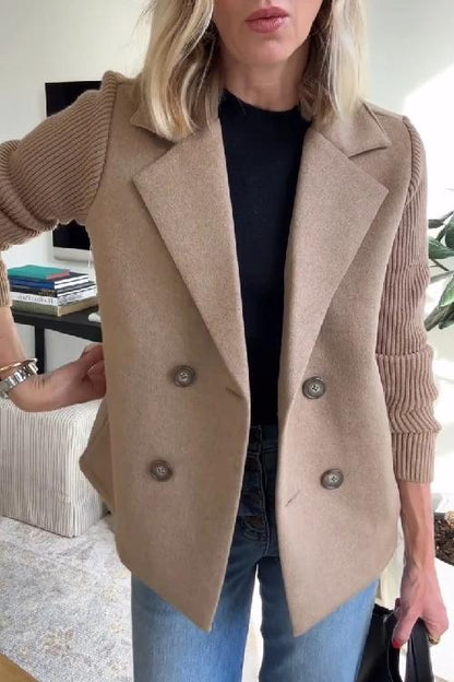 Angela - Modischer Blazer mit Strickärmeln – perfekt für jeden Anlass